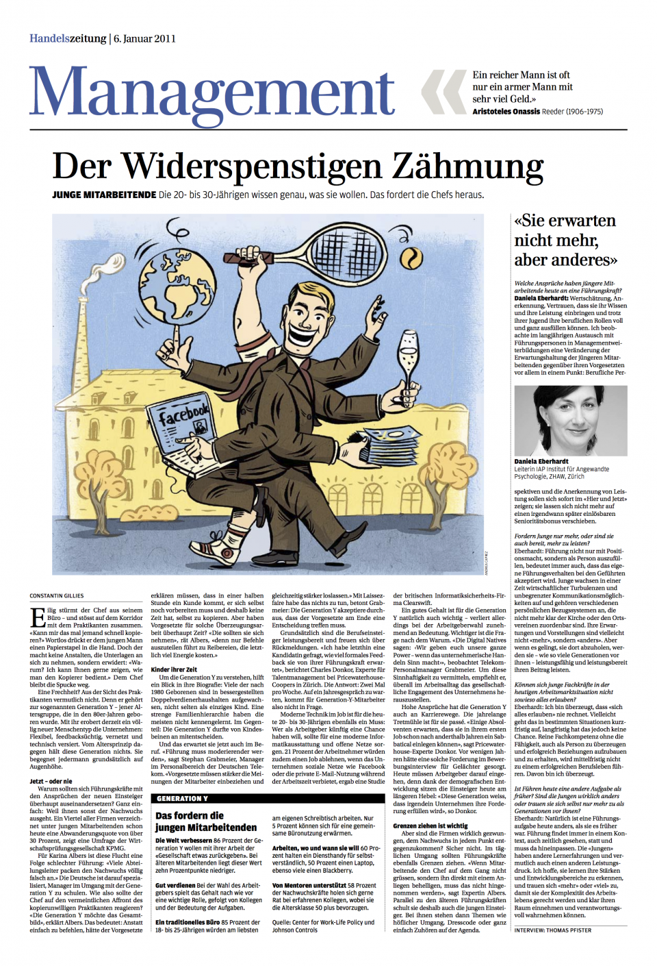 Handelszeitung Schweiz 012011 der widerspenstigen zaehmung